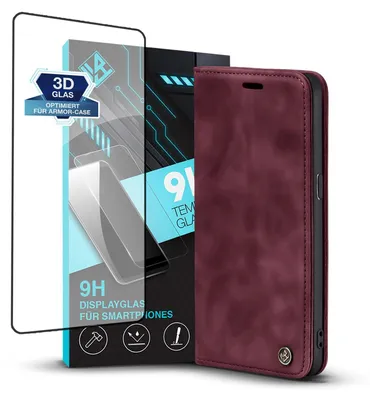 A product shot of a phone case and screen protector.