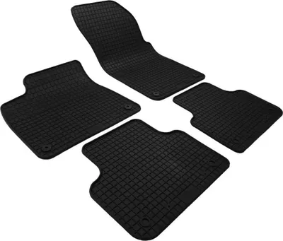 Produktbild von für Audi Q7 ab 06/2015 / Audi Q8 ab 08/2018 Passform PETEX Gummimatten 4-teilig schwarz Allwettermatten Gummifußmatten