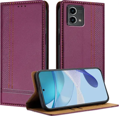 Image de Etui pour Motorola Moto G Stylus 5G 2024 étui en cuir avec fonction stand Violet