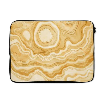 Produktbild von MuchoWow® Laptop Hülle 13 Zoll Achat - Edelsteine - Gold Laptoptasche - Laptophülle - Sleeve - Rundumschutz