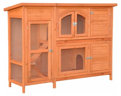Produktbild von Hasenstall Kaninchenstall XL Jumbo natur