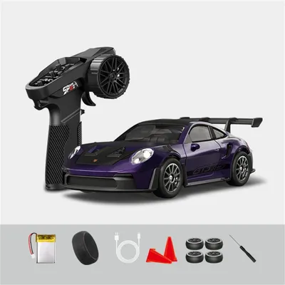 Produktbild von Hstar D43-01 RC Drift Auto 1:43, 2,4G 4WD, Gyro, proportional, Metall Karosserie, LED, Mini Racing Car RTR, High Speed, Lila