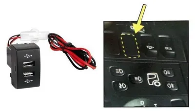 Produktbild von Doppelter USB-Einbauanschluss für DAF XF 95/105/106 und CF