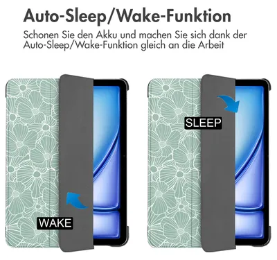 Produktbild von imoshion Design Dreifachklapp-Hülle für das Apple iPad Air 11 Zoll (2026) M4 / (2025) M3 / (2024) M2 / Air 5 (2022) / Air 4 (2020) – Botanica