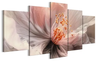 Image de LUMASOUL, tableaux décoratifs muraux pour salon, ensemble de 5 pièces, impression sur toile, motif floral, dimensions 100 x 200 cm. Décoration murale modulable pour chambre, couloir, bureau