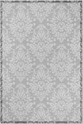 Produktbild von Regelmäßige Pflanzenornamente im alten Vintage-Stil – Vinyl Fußmatte – 60x90 cm – Rutschfest, Pflegeleicht & Langlebig