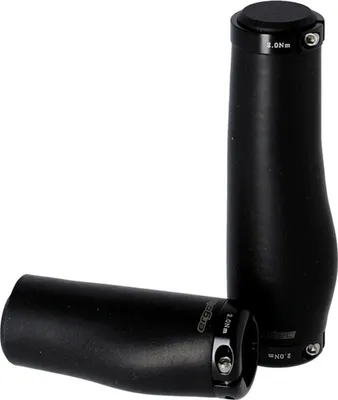 Produktbild von ergotec 61609001 Kyoto MTB / ATB Schraub-Griffe, Silicon und Alu, 130/90 mm, Ø 22 mm, schwarz (1 Paar)