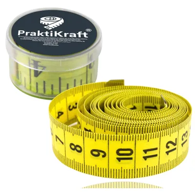 Productafbeelding van Meetlint meetlint 150 cm - Kleermakersmeetlint - Cm en inch - Met opbergdoos
