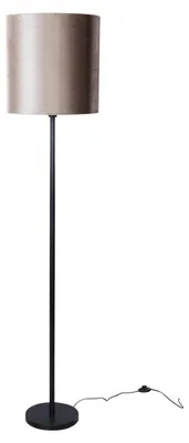 Produktbild von Stehleuchte Schwarz mit Taupe Samt Schirm 50cm Simplo