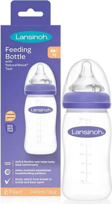 Produktbild von Lansinoh 240 ml Babyflasche mit Sauger