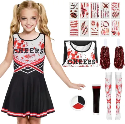 Obrázek produktu pro Kostým na maškarní večírek – zombie cheerleaderka pro dívky na Halloween