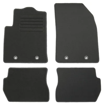 Fußmatten-Set für Ford Fiesta MK6, 11/2004-09/2008 (3+5türer), 4-teilig, Schwarz