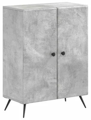 Imagen del producto de Armario de almacenamiento para baño BREDA, color gris cemento