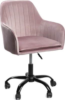 Obrázok produktu pre HOMLA TEILL velúrové otočné kreslo ružové 55x54,5x80-90cm