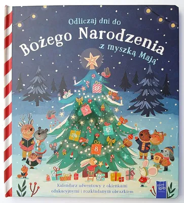 Zdjęcie produktu dla Kalendarz adwentowy z czekoladkami i figurką myszki. Książka dla dzieci