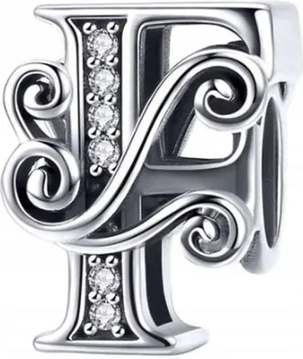Image de Pendentif Pandora, lettre F, argent 925