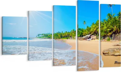 Produktbild von Bild auf Leinwand - Leinwandbild - Insel Landschaft Maledivie Freiheit - 100x60cm - Wand Bild - Wanddeko - Leinwanddruck - Bilder - Kunstdruck - Leinwand bilder - Wandkunst - EG100x60-2391