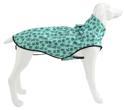 Hunde-Regenjacke wasserdicht reflektierend Kaktusgrün L