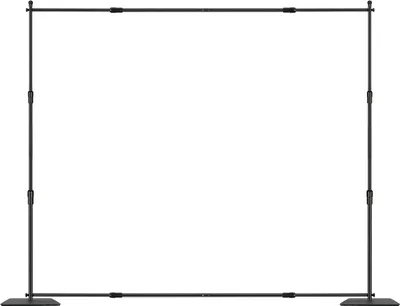 Produktbild von 10 ft x 10 ft Rohr- und Vorhang-Set, strapazierfähiger Hintergrundständer Kohlenstoffstahlsockel, verstellbare Hintergrundhalterung mit 6 Klemmen und Tragetasche für Hochzeiten, Partys, Veranstaltungen, Fotografie und Ausstellungen