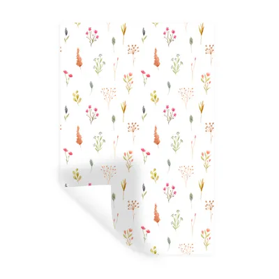 Obrázok produktu pre MuchoWow® Nálepka na stenu - Kvety - Pastelové - Vzory - 60x90cm - Samolepiaca a polohovateľná