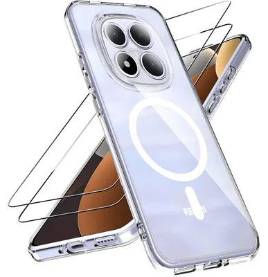 Produktbild von Schutzhülle + 2X Schutzglas für Xiaomi Redmi Note 15 5G / 4G MagSafe Case Cover Full 9H