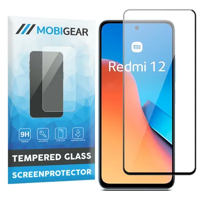 Produktbild von Mobigear Premium  Xiaomi Redmi 12 Panzerglas Gehärtetes Glas Displayschutz - Hüllenfreundlich