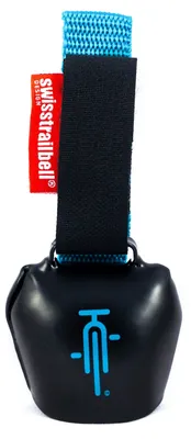 Produktbild von swisstrailbell® "Mexico Edition" Deep Black: TürkisBike, türkises Band, Fahrradklingel