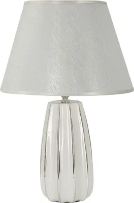 Produktbild von Mauro Ferretti Tischleuchte Emmi Weiß Silber 30x45 cm