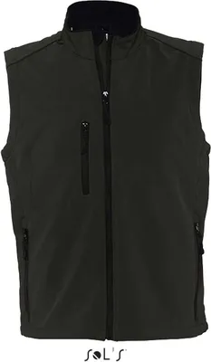 Produktbild von SOLs 46601 | Mens Sleeveless Softshell Rallye Weste / Bodywarmer - Farbe: Black - Größe: L