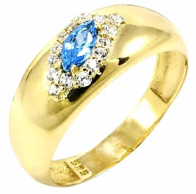 Produktbild von Goldring 14 Karat Gold Glare568 mit Zirkonia, Ringgröße 60, Breite 0,4 cm, Oberseite 0,8 cm
