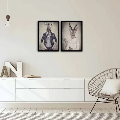 Produktbild von Wallity, 2PSCT- AWL4832, Bunt, Leinwandbilder, 72 x 50 cm, Gemälde: 100% MDF (Dicke: 2