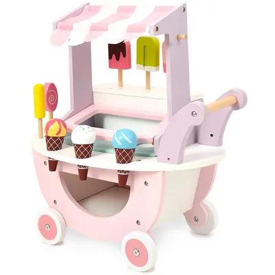 Produktbild von SEVICO Spielzeug Holz Eiswagen Holz Shop für Kinder Zubehör Pretend-Spielset F157
