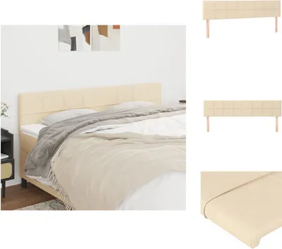 Immagine prodotto di vidaXL Testiere 2 pezzi Tessuto crema 90x5x78/88 cm - Testate e piedi