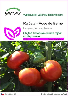 Obrázek produktu pro SAFLAX - Rajčata - Rose de Berne - Lycopersicon esculentum - 10 Semena