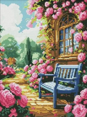 Produktbild von Diamantenmosaik – Blumengarten, 30x40 cm – Ideyka