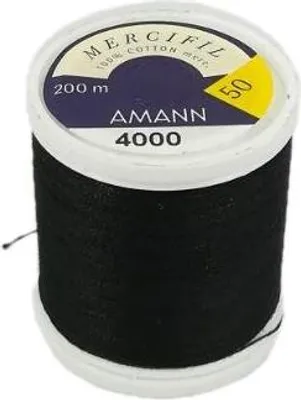 Produktbild von AMANN Mercifil Maschinzwirn,50/200m Farbe 4000 schwarz