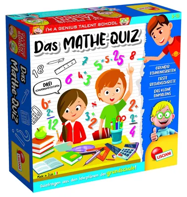 Obrázok produktu pre Lisciani DE66667 - Matematický kvíz naučiť sa počítať čísla školská vzdelávacia hra matematika základná škola