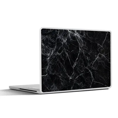 Produktbild von MuchoWow® Laptop Aufkleber Sticker Cover Marmor - Stein - Linie - Marmoroptik - Schwarz - Luxus 36.5x27.5 cm - Laptop-Sticker