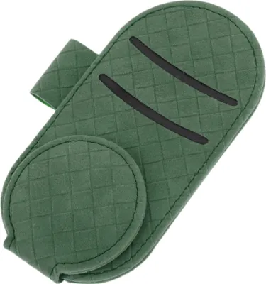 Produktbild von Auto Sonnenbrillen Clip Mit Magnetischem Universellem Sonnenblenden Brillenetui Clip Wildleder Karo/Grš¹n 13x7cm 1 Stš¹ck