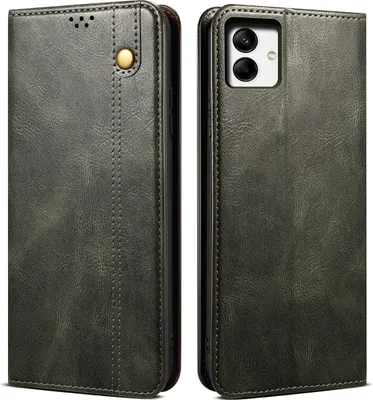 Image de Etui pour Samsung Galaxy A04 4G, étui en cuir avec fonction stand vert