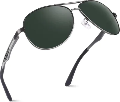 Immagine prodotto di Occhiali da sole Aviator Uomo Occhiali da sole polarizzati UV400 Nero