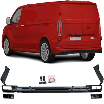 Für Ford Tourneo Transit Custom 2023- Sport Heckdiffusor Diffusor SCHWARZ GLANZ in der Farbe SCHWARZ von Carparts-Online GmbH