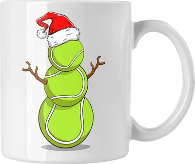 Produktbild von Trendation - Tennis Weihnachten Tasse Geschenk Tennisspieler Geschenkidee Trainer Coach (Weiß)