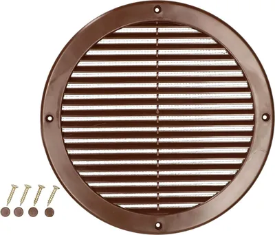 Productafbeelding van Rond Ventilatierooster 200 mm Bruin met Insectenhor