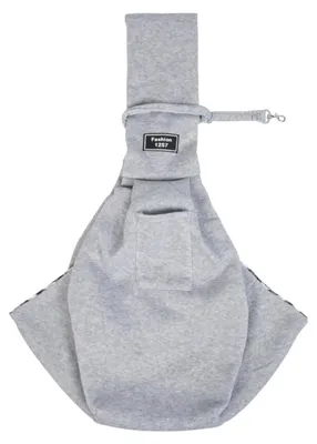 Imagen del producto de Bolsa transportadora para perros, ajustable, transpirable, de color gris, para perros pequeños