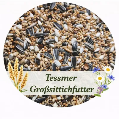 Produktbild von Tessmers Großsittichfutter 2 kg Nymphensittich Ziegensittich