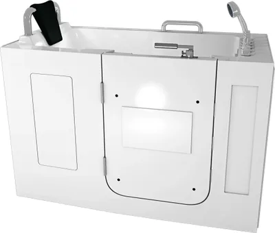 Produktbild von Sitzwanne Whirlpool Badewanne mit Tür S07WP-TH-B-L 140x76cm