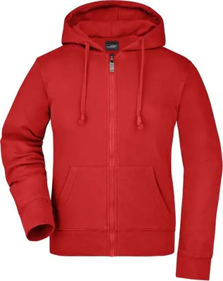 Produktbild von Ladies' Hooded Jacket - Damen Kapuzenjacke, Größen:XL, Farbe:red