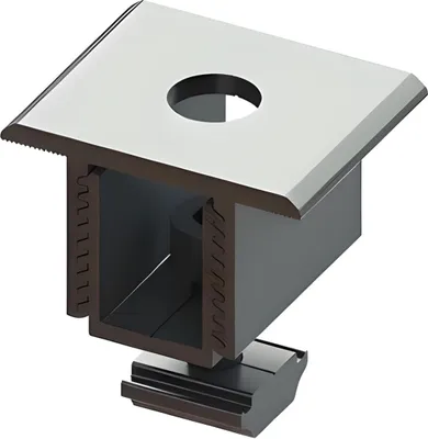 Produktbild von Solarmodul PV Mittelklemme, Silber, universell verstellbar 30mm, 35mm, 40mm, 45mm