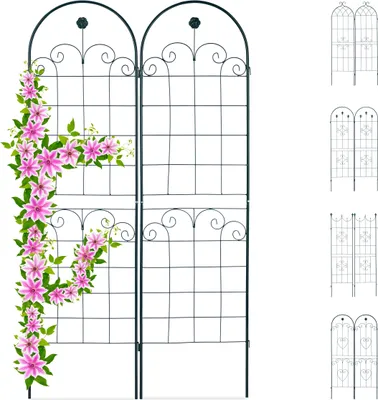 Produktbild von relaxdays 10026249_470 relaxdays   Rankgitter Metall 50,0 x 1,5 x 180,0 cm grün